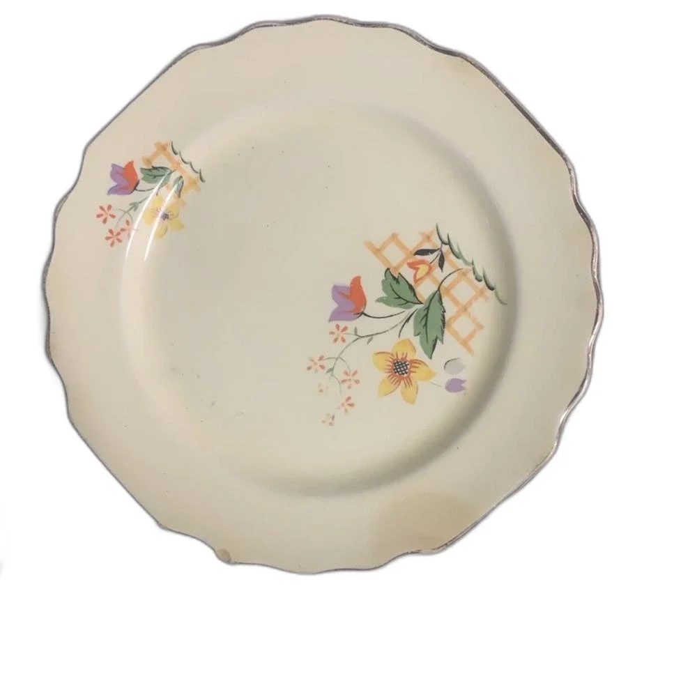 Vintage W.S. George Canarytone  Plates!!!